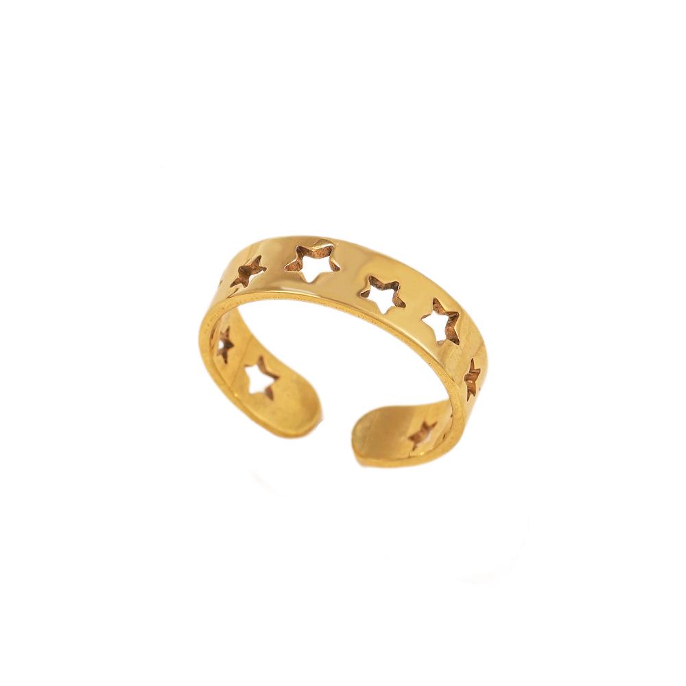 Gold-Plated Stainless Steel Hip-Hop Star Ring - High-End, Open Design Jewelry Gold Color
Gold-Plated Stainless Steel Hip-Hop Star Ring - High-End, Open Design Jewelry Gold Color