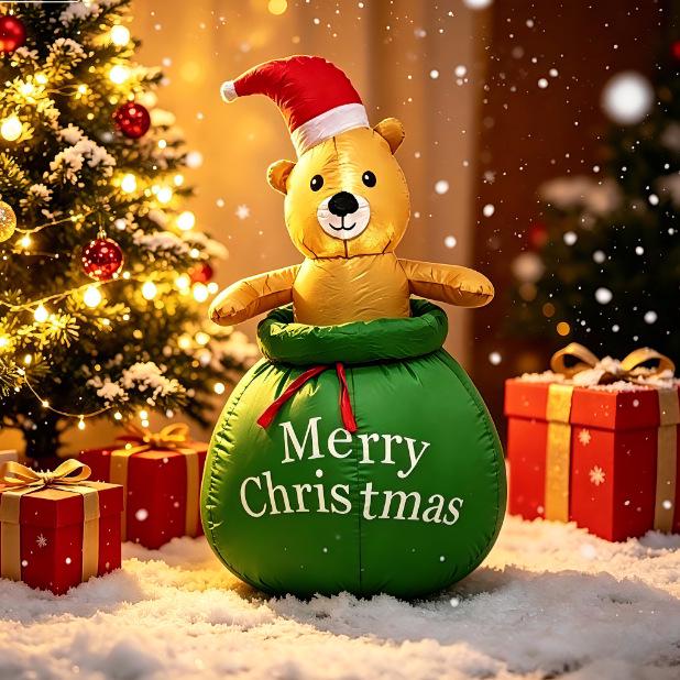 Inflatable Christmas Bear Gift Bag Decoration US Standard (Domestic)
Inflatable Christmas Bear Gift Bag Decoration US Standard (Domestic)