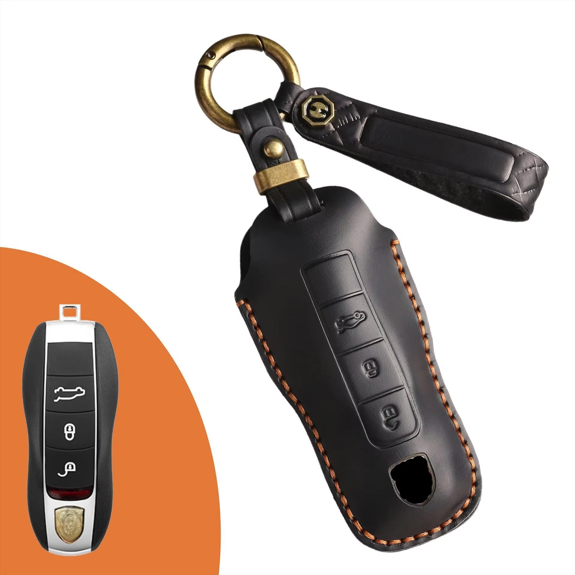 For Porsche Luxury Leather Car Key Cover Macan 718 Cayenne Paramera 911 958 Taycan Car Key Fob Key Outer Ring
For Porsche Luxury Leather Car Key Cover Macan 718 Cayenne Paramera 911 958 Taycan Car Key Fob Key Outer Ring