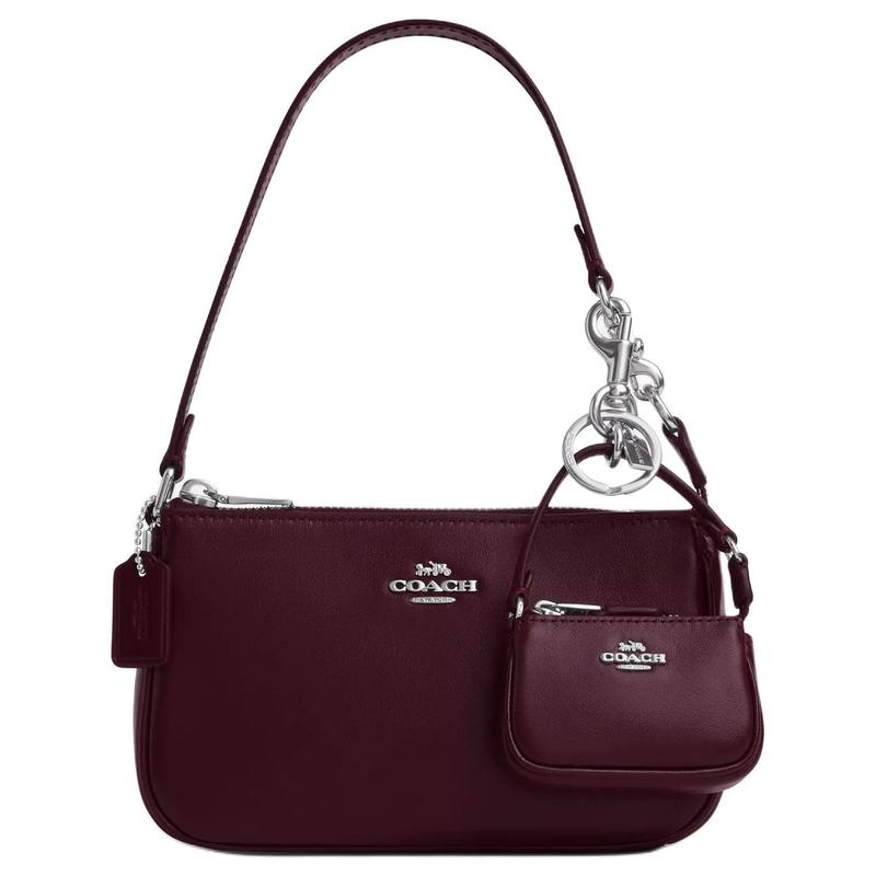 COACH Nolita 19 Silver Metal Logo Detachable Pouch Leather Shoulder Bag Small Women s Burgundy срібний
COACH Nolita 19 Silver Metal Logo Detachable Pouch Leather Shoulder Bag Small Women s Burgundy срібний