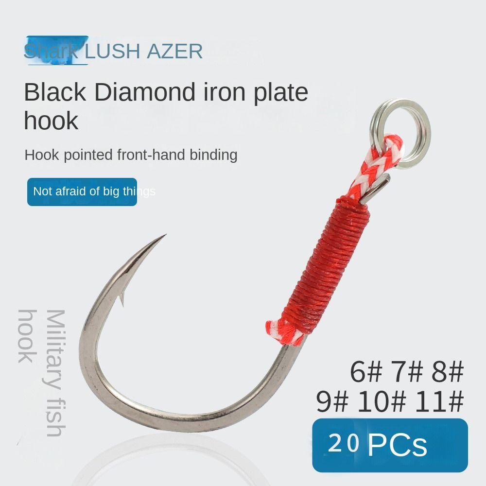 20pcs With Line Hand-tied barbed hooks 6#-11# Metal Jig Tail Assist Hooks outdoor sports
20pcs With Line Hand-tied barbed hooks 6#-11# Metal Jig Tail Assist Hooks outdoor sports