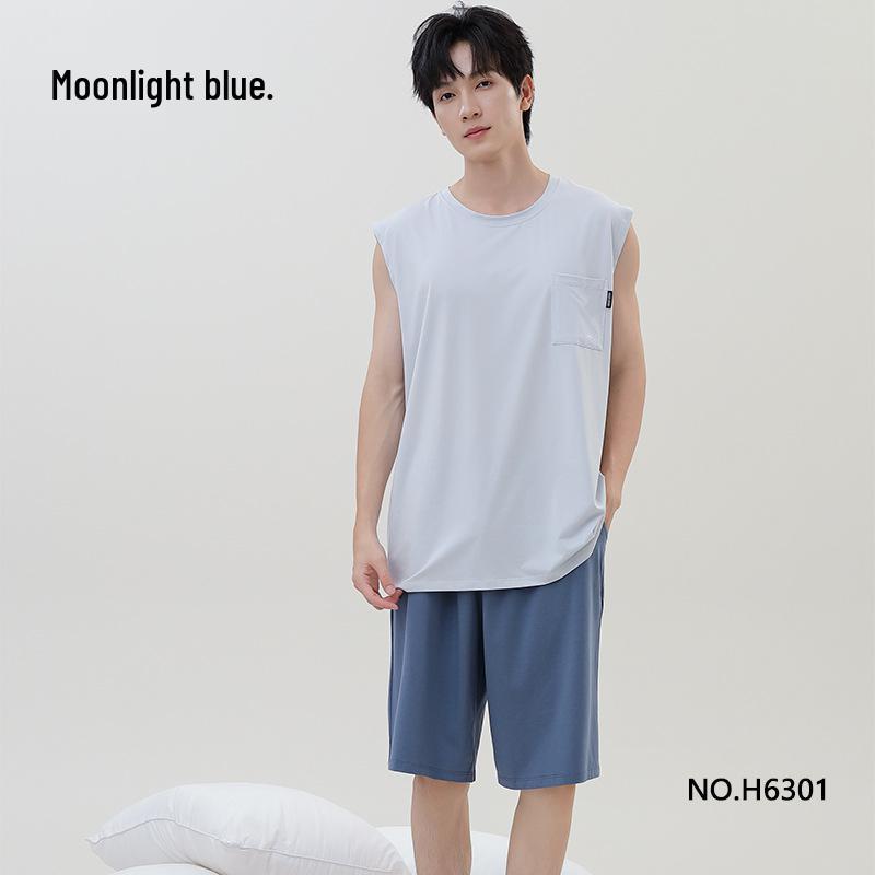 New Men s Cool Modal Pajamas Set: Round Neck Vest & Casual Wear-Outside Bottoms XXXL
New Men s Cool Modal Pajamas Set: Round Neck Vest & Casual Wear-Outside Bottoms XXXL