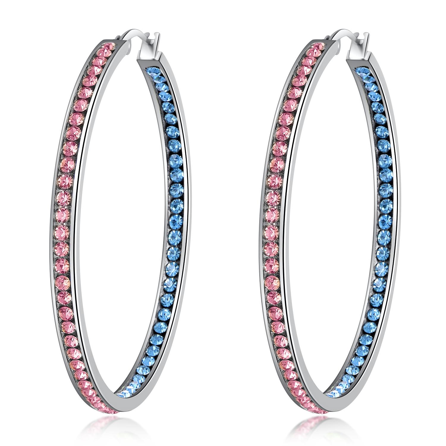 CiNily 9 Tone Rose Gold Silver Plated Black Hoop Earrings Stainless Steel CZ Crystal Big Round Circle Rock Punk Fully-Jewelled
CiNily 9 Tone Rose Gold Silver Plated Black Hoop Earrings Stainless Steel CZ Crystal Big Round Circle Rock Punk Fully-Jewelled