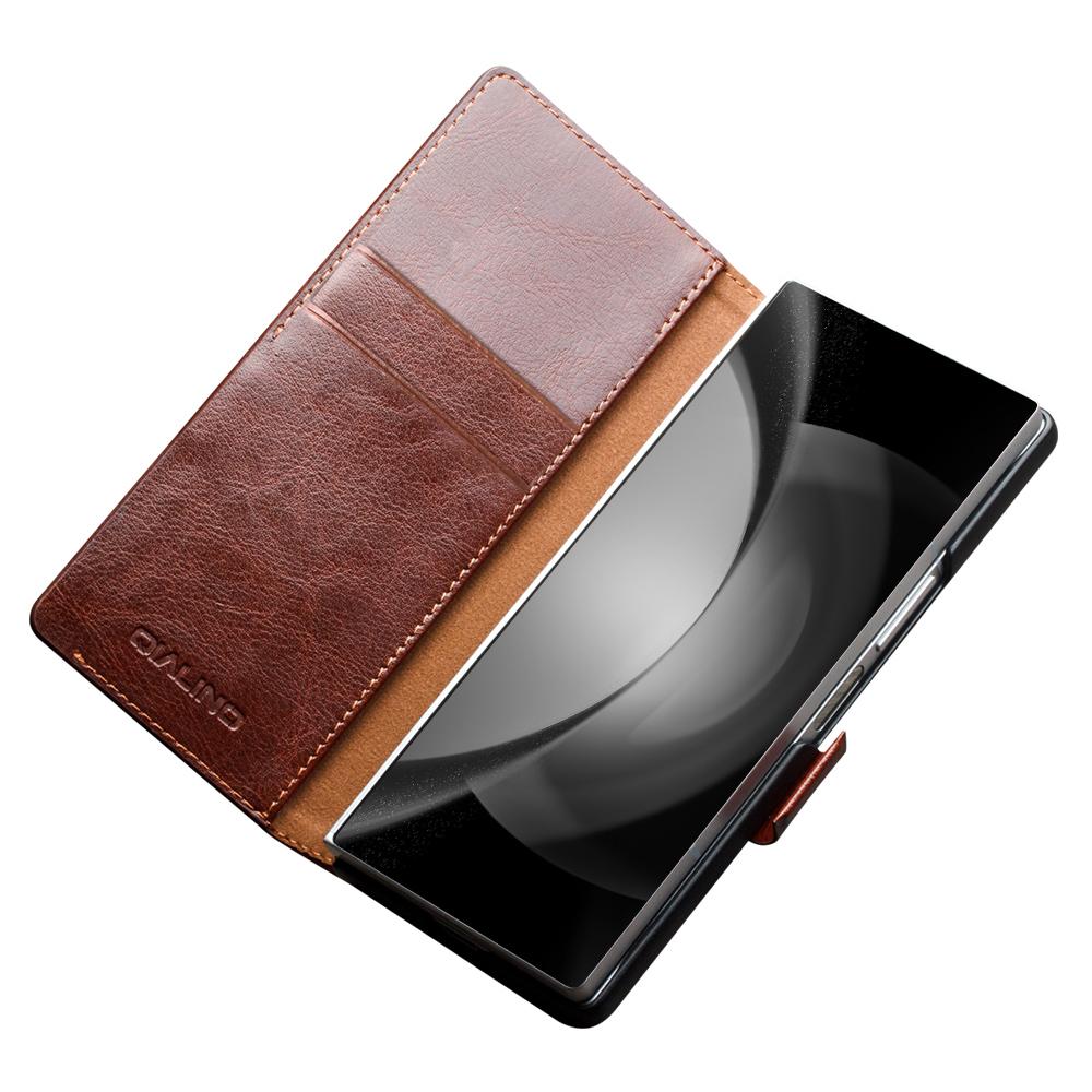 QIALINO For Samsung Galaxy Z Fold6 5G Case TPU+Genuine Cow Card Slot Leather Phone Cover Brown
QIALINO For Samsung Galaxy Z Fold6 5G Case TPU+Genuine Cow Card Slot Leather Phone Cover Brown