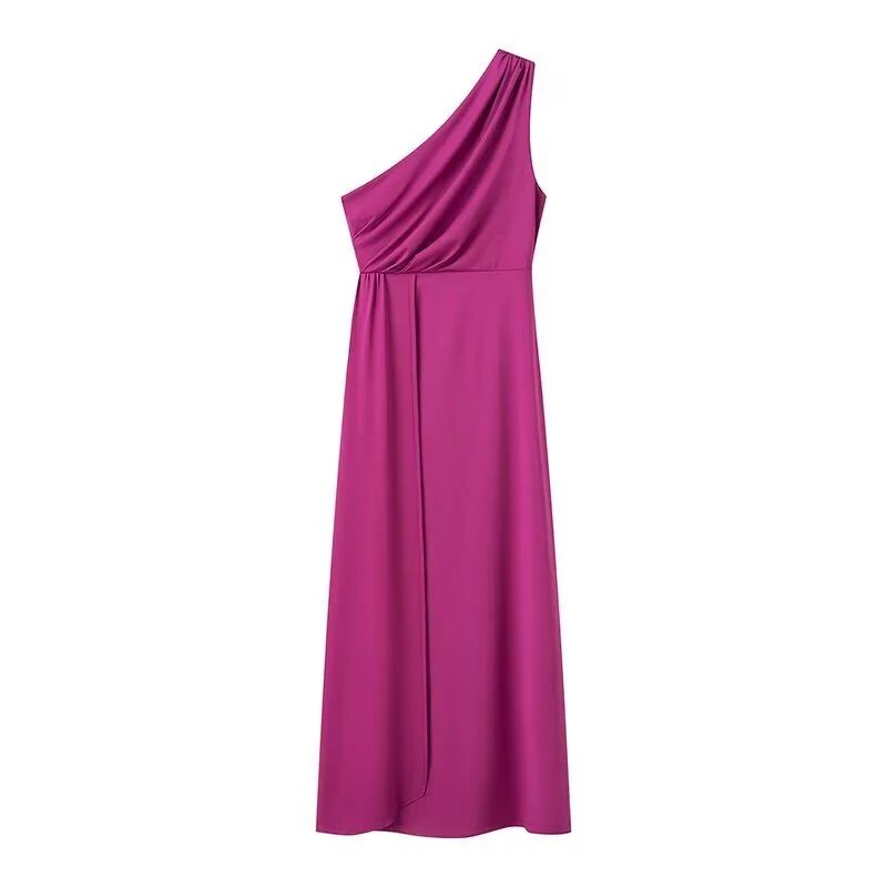 Spring and Summer Women s Clothing French Style Commute Style Ruched Decorative Diagonal Collar Sleeveless Knitting Long High Waist A- line Dress Purple L
Spring and Summer Women s Clothing French Style Commute Style Ruched Decorative Diagonal Collar Sleeveless Knitting Long High Waist A- line Dress Purple L
