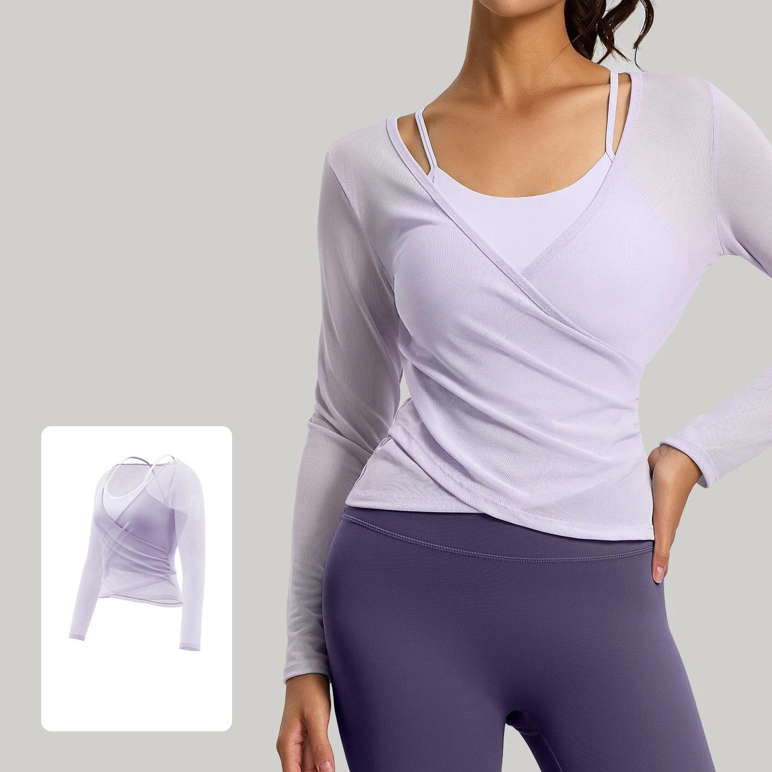 Mesh Long Sleeved Suspender Tops Female Two Piece Set with Chest Pad Yoga Wear Breathable Slimming Blouse Sports Top for Women XXL
Mesh Long Sleeved Suspender Tops Female Two Piece Set with Chest Pad Yoga Wear Breathable Slimming Blouse Sports Top for Women XXL