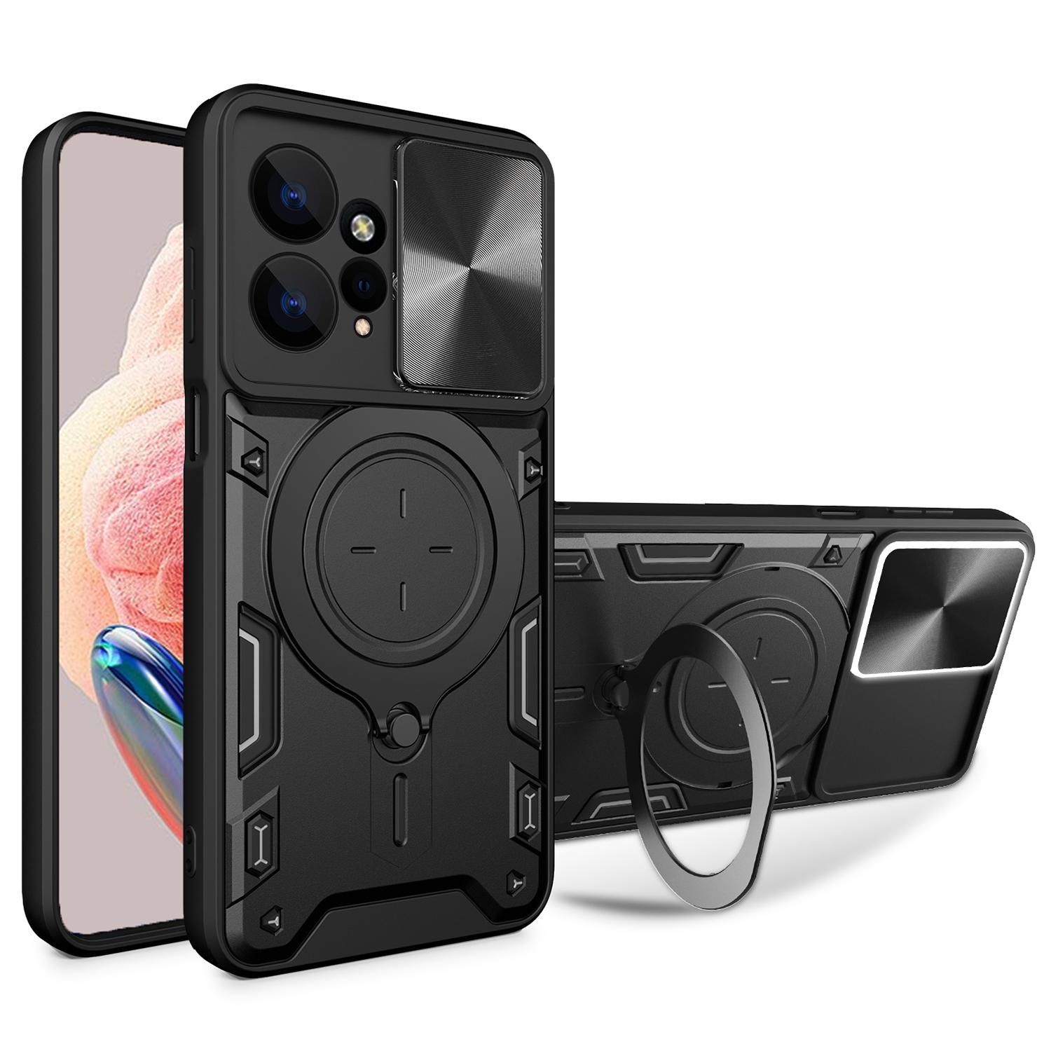 For Xiaomi Redmi Note 12 4G Slide Camera Guard Phone Case PC+TPU Cover with Rotating Kickstand Black
For Xiaomi Redmi Note 12 4G Slide Camera Guard Phone Case PC+TPU Cover with Rotating Kickstand Black