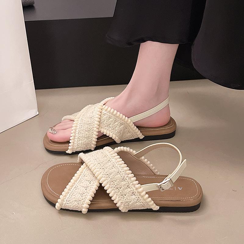 2025 spring and autumn new fashion French retro sandals women s summer flat-bottomed women s shoes seaside beach sandals 35 бежевый
2025 spring and autumn new fashion French retro sandals women s summer flat-bottomed women s shoes seaside beach sandals 35 бежевый