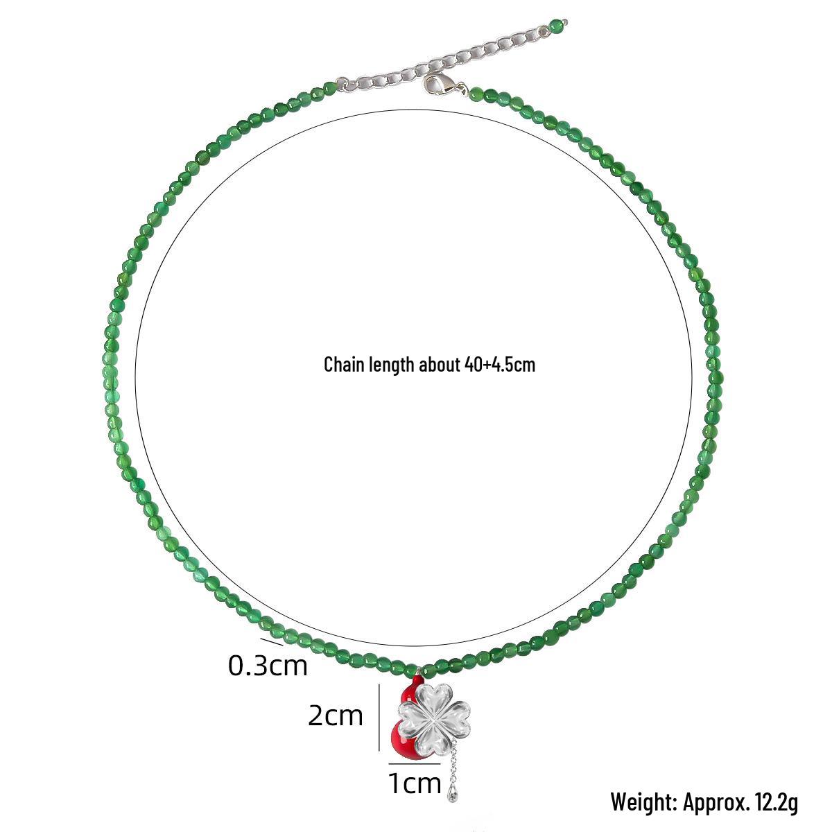 Yang Mi Style Red & Green Aventurine Enameled Gourd Necklace - Autumn/Winter Collection
Yang Mi Style Red & Green Aventurine Enameled Gourd Necklace - Autumn/Winter Collection