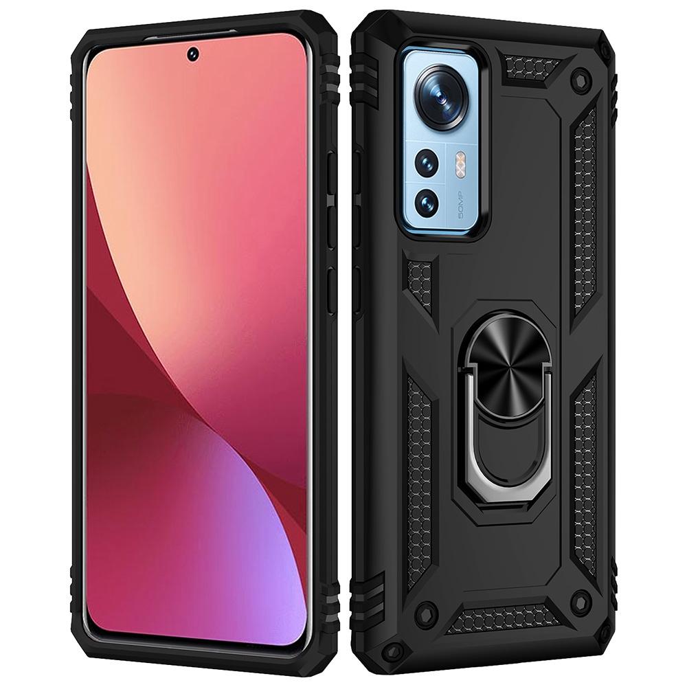 For Xiaomi 12 Pro 5G/12S Pro 5G/12 Pro (Dimensity) 5G Phone Case with Rotatable Ring Kickstand,Impact-resistant Hard PC Soft TPU Protective Cover Black
For Xiaomi 12 Pro 5G/12S Pro 5G/12 Pro (Dimensity) 5G Phone Case with Rotatable Ring Kickstand,Impact-resistant Hard PC Soft TPU Protective Cover Black