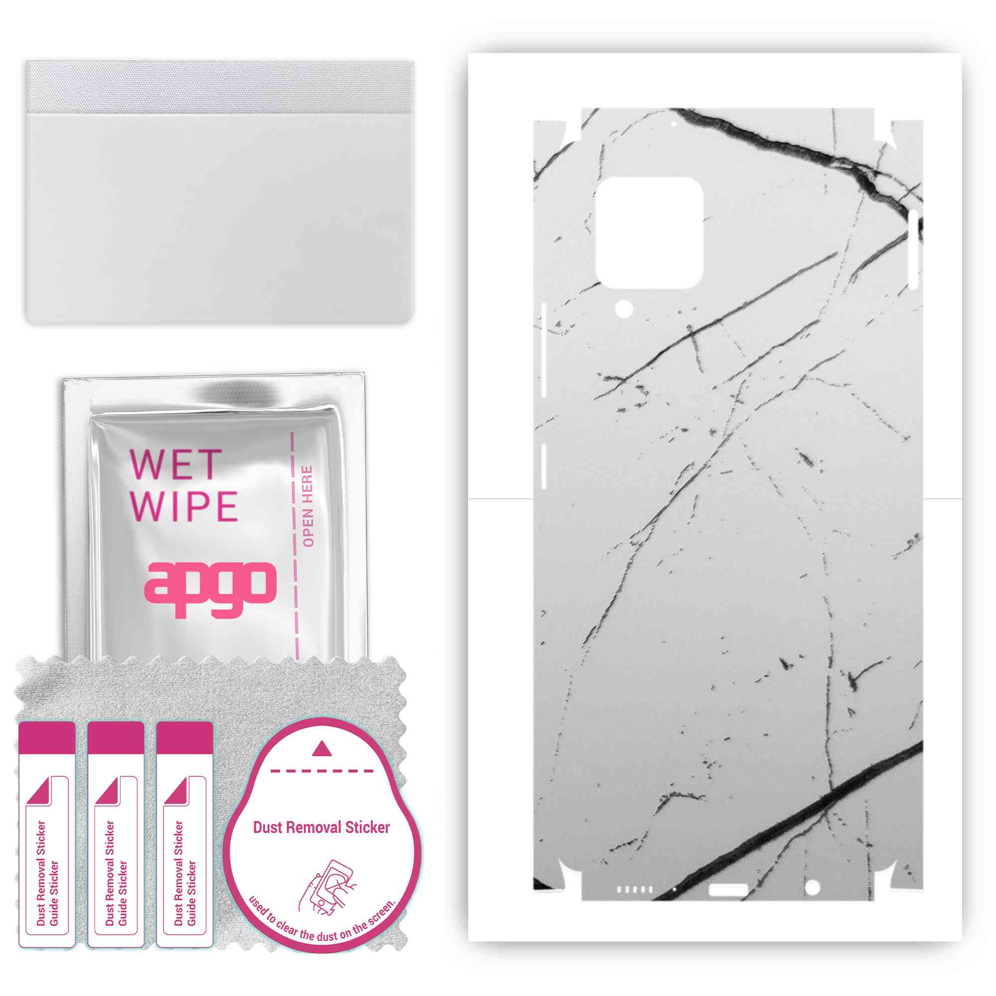 apgo Protective Skin Sticker for the back+sides compatible with Samsung Galaxy M42 5G, Full Wrap Film, Foil, Vinyl - Pattern White Marble
apgo Protective Skin Sticker for the back+sides compatible with Samsung Galaxy M42 5G, Full Wrap Film, Foil, Vinyl - Pattern White Marble