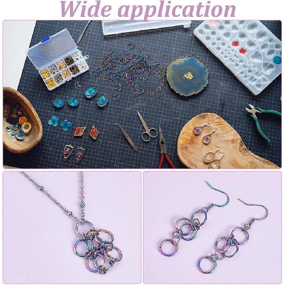 UNICRAFTALE About 180Pcs 6 Sizes Rainbow Color 304 Stainless Steel Open Jump Rings Round Ring Inner Diameter 2.5~7mm Open Jump Rings Metal Rings for Golden-5mm
UNICRAFTALE About 180Pcs 6 Sizes Rainbow Color 304 Stainless Steel Open Jump Rings Round Ring Inner Diameter 2.5~7mm Open Jump Rings Metal Rings for Golden-5mm