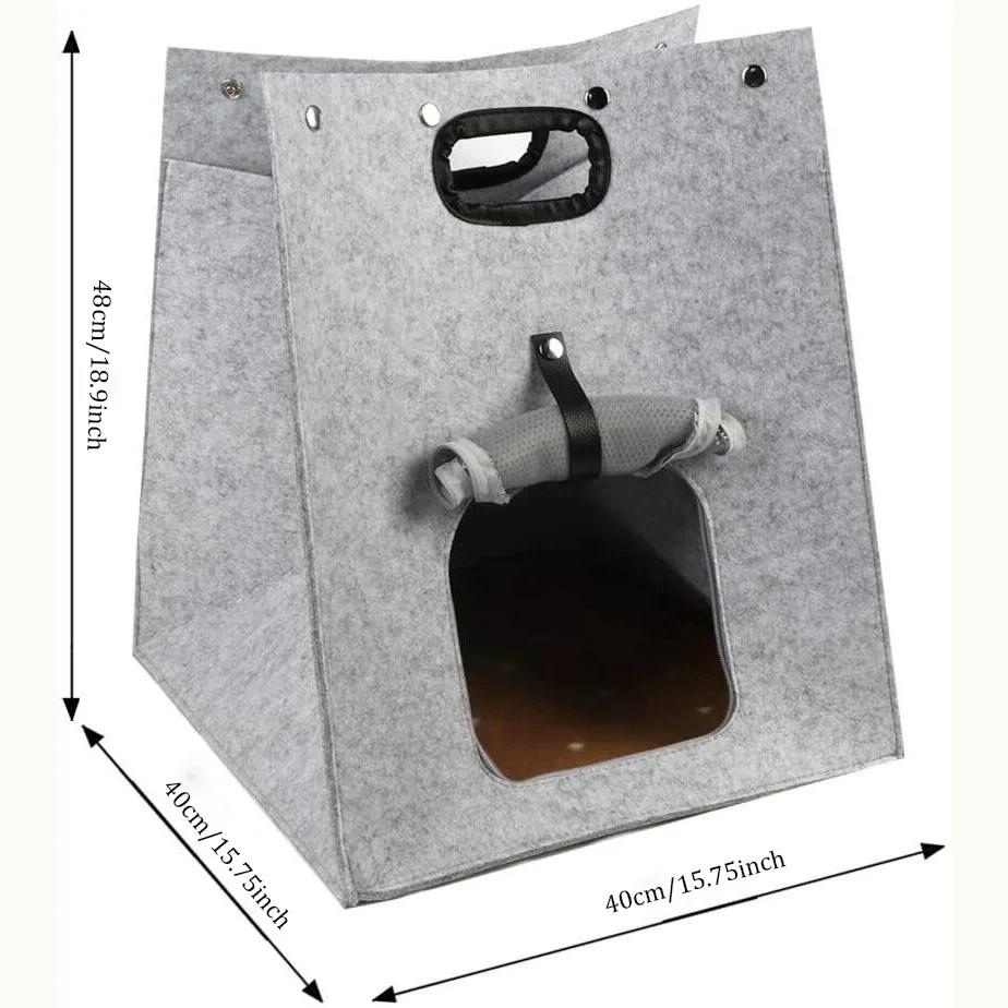 Багатофункціональне ліжко для домашніх тварин, повстяна сумка-переноска для цуценят і котів, пральна, складана, будиночок-ліжко для котів, тепле гніздо для сумки-переноски для котів на вулиці 40x40x48cm
Багатофункціональне ліжко для домашніх тварин, повстяна сумка-переноска для цуценят і котів, пральна, складана, будиночок-ліжко для котів, тепле гніздо для сумки-переноски для котів на вулиці 40x40x48cm