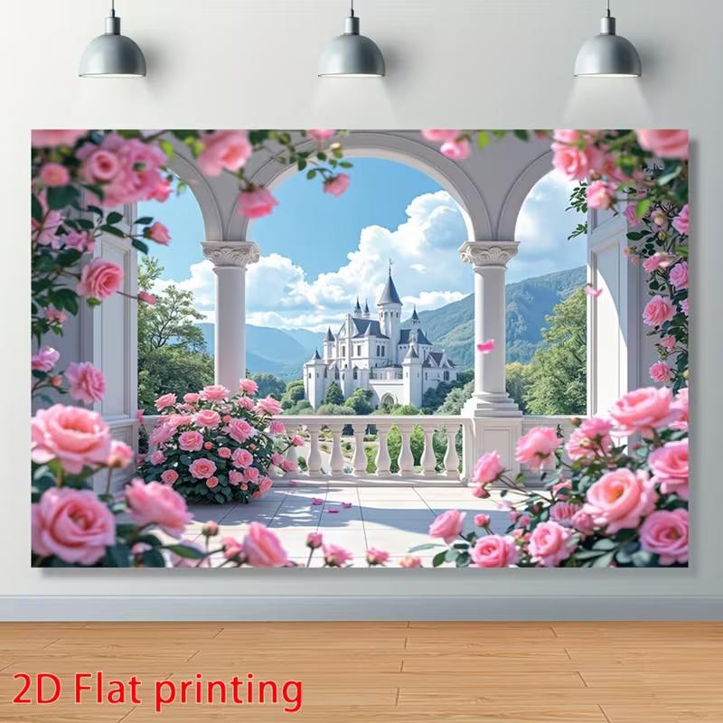 2D Castle Backdrop Pink Rose Princess Birthday Party Photo Background 47.2x31.5inch/120*80cm
2D Castle Backdrop Pink Rose Princess Birthday Party Photo Background 47.2x31.5inch/120*80cm