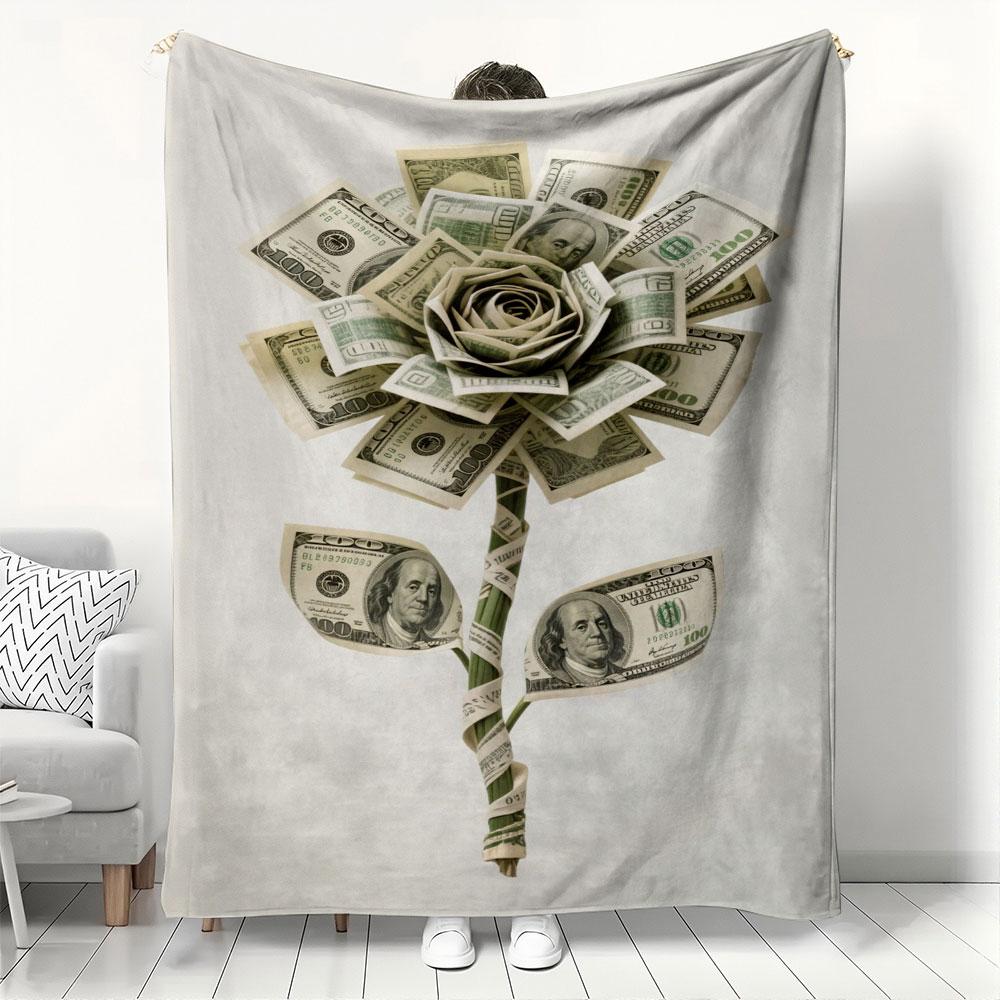 Dollar Bill Rose Pattern Flannel printed blanket suitable for all seasons suitable for living room office sofa and travel 75x100cm
Dollar Bill Rose Pattern Flannel printed blanket suitable for all seasons suitable for living room office sofa and travel 75x100cm