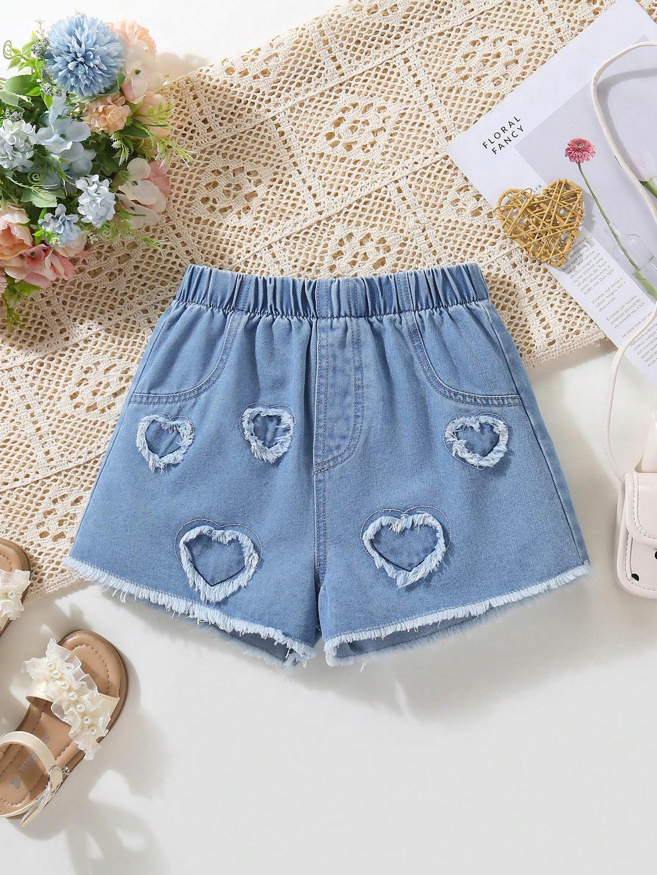 Single-piece girls denim shorts, slim fit, Korean style, fashionable and versatile, heart-patterned frayed hem, blue elastic waistband. 12Y середній синього кольору
Single-piece girls denim shorts, slim fit, Korean style, fashionable and versatile, heart-patterned frayed hem, blue elastic waistband. 12Y середній синього кольору
