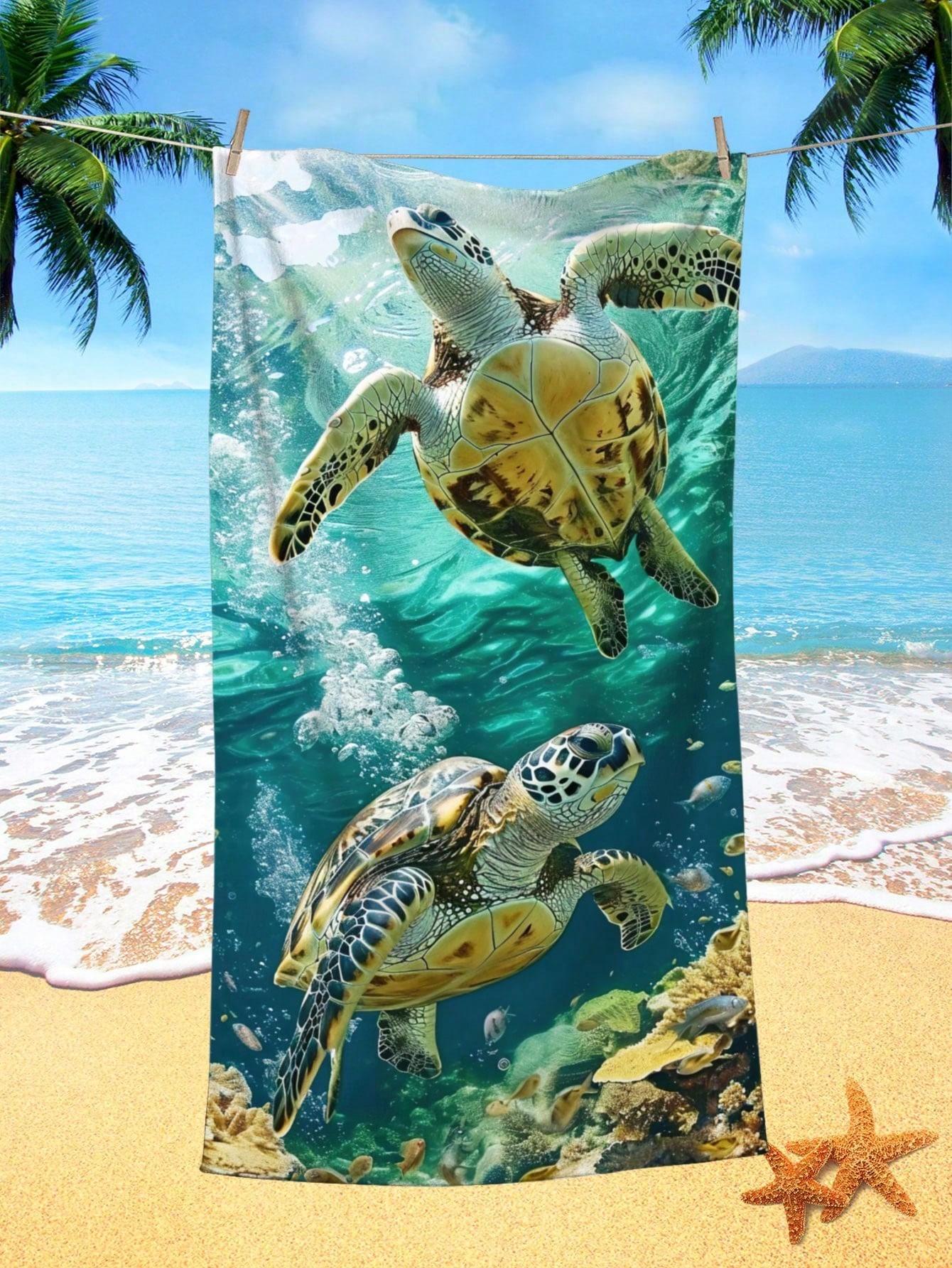 Ocean Turtle Print Beach Towel-Microfiber,Quick Drying,Highly Absorbent, Beach Choice-Coral Reef Bath Towel with Marine Organism W40*H60(CM)
Ocean Turtle Print Beach Towel-Microfiber,Quick Drying,Highly Absorbent, Beach Choice-Coral Reef Bath Towel with Marine Organism W40*H60(CM)