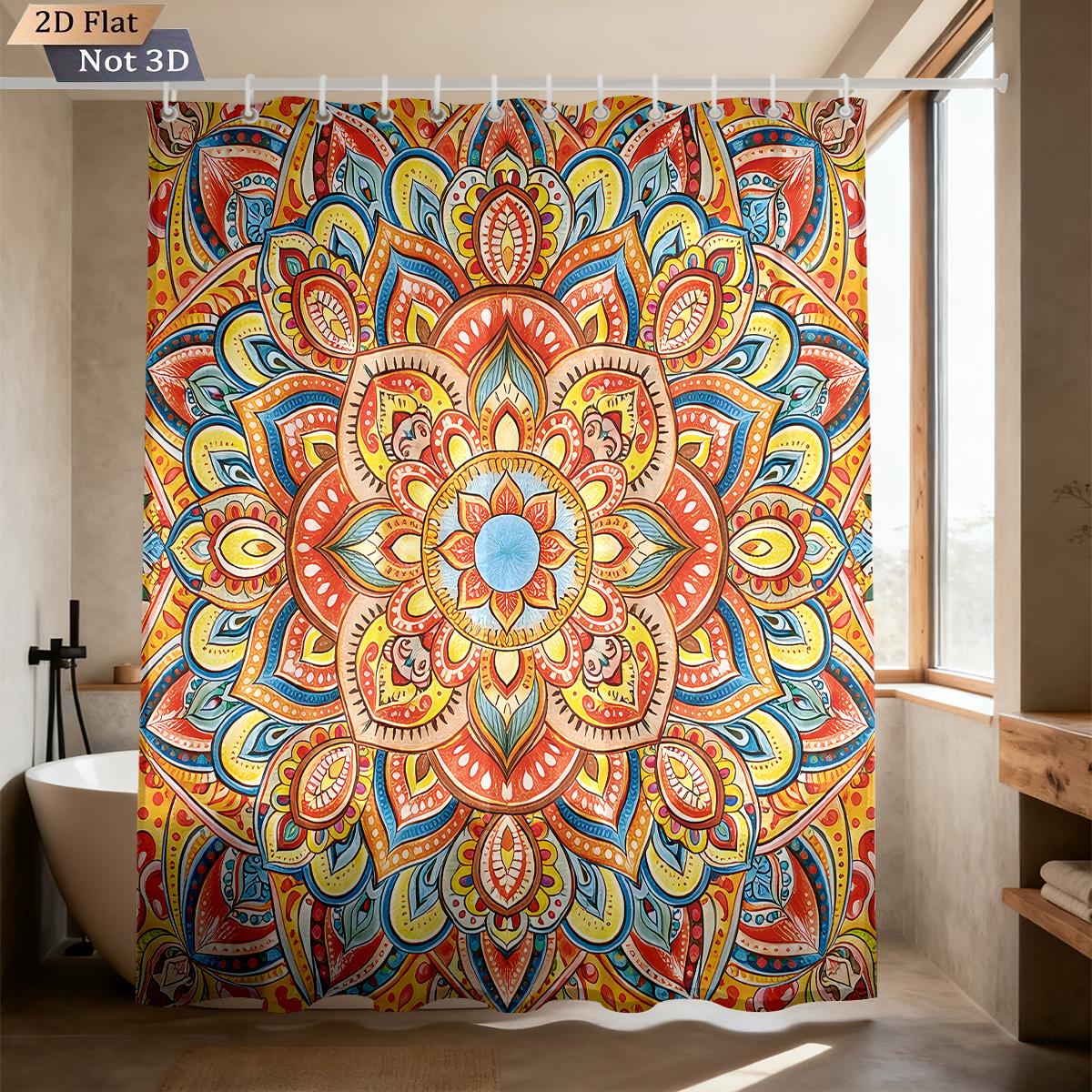 1Pc Persian Pattern Printed Waterproof Shower Curtain Partition Privacy Hanging Curtain With Multiple Sizes And 12 Hooks W60H190(CM)-1 Pcs
1Pc Persian Pattern Printed Waterproof Shower Curtain Partition Privacy Hanging Curtain With Multiple Sizes And 12 Hooks W60H190(CM)-1 Pcs