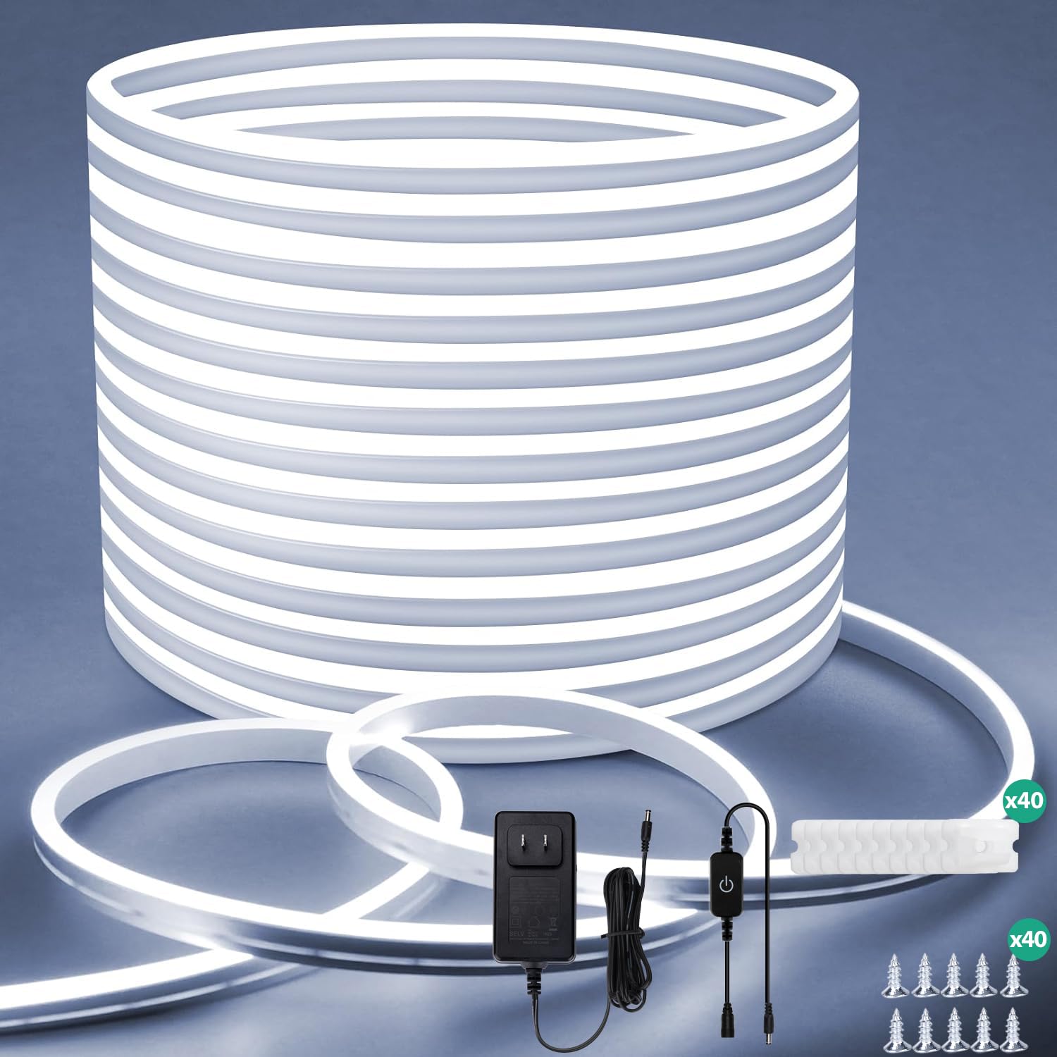 Lamomo LED Tape Light 10M Waterproof High Brightness Tape Light LED Dimmable Flexible Cuttable Long Lasting 24V Daylight Neon Light LED Tube Light For
Lamomo LED Tape Light 10M Waterproof High Brightness Tape Light LED Dimmable Flexible Cuttable Long Lasting 24V Daylight Neon Light LED Tube Light For