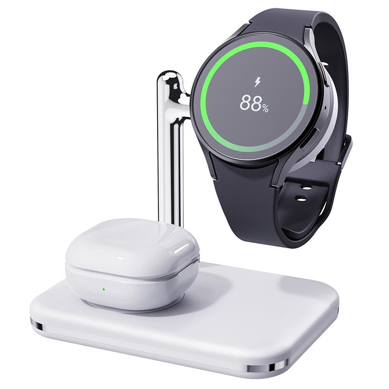 V8S Бездротова зарядна станція для Samsung Galaxy Buds/Watch ,2-в-1 Магнітна складана бездротова зарядна підставка White
V8S Бездротова зарядна станція для Samsung Galaxy Buds/Watch ,2-в-1 Магнітна складана бездротова зарядна підставка White
