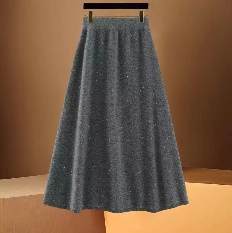 High-Waisted A-line Wool Sequin Umbrella Skirt – Mid-Length Slimming for Autumn/Winter One Size
High-Waisted A-line Wool Sequin Umbrella Skirt – Mid-Length Slimming for Autumn/Winter One Size