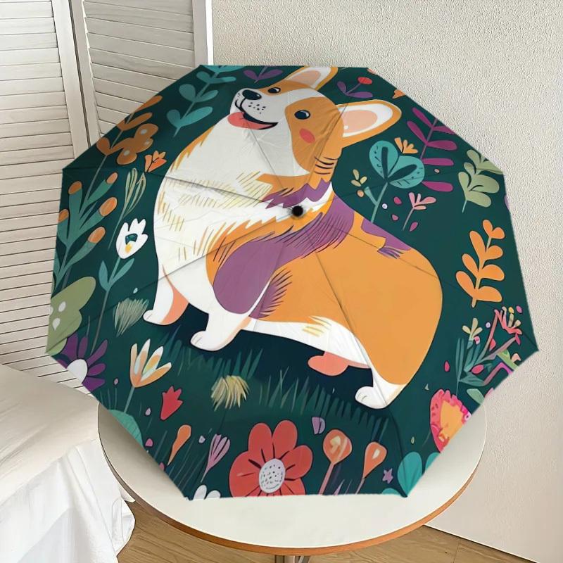 1pc Corgi Floral Garden Illustration Umbrella with Plastic Handle,Suitable for All Seasons Home Travel Outdoor UmbrellaDD297
1pc Corgi Floral Garden Illustration Umbrella with Plastic Handle,Suitable for All Seasons Home Travel Outdoor UmbrellaDD297