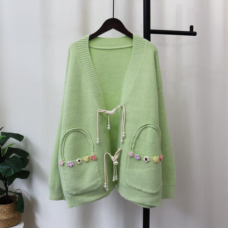 Осень и зима новый средней длины свободный свитер-жакет с пряжкой, мягкий восковой дизайн, вязаный кардиган женский one size fits all зелёный
Осень и зима новый средней длины свободный свитер-жакет с пряжкой, мягкий восковой дизайн, вязаный кардиган женский one size fits all зелёный