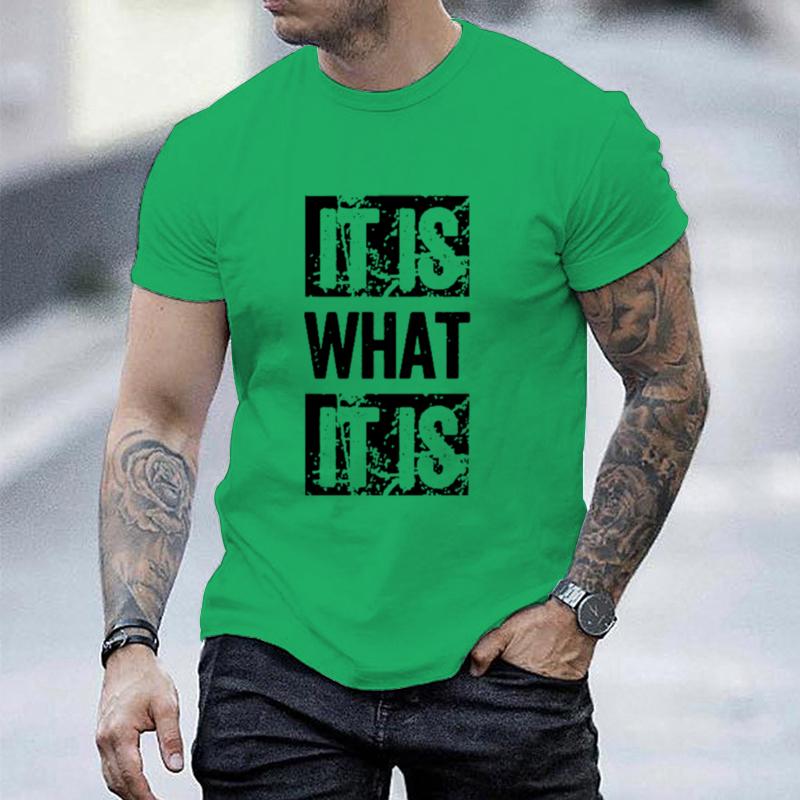 Футболка с принтом It Is What It Is, Футболки для мужчин, Повседневная футболка с коротким рукавом для лета, Прочная ткань, Легкий уход, Носка круглый год 4XL
Футболка с принтом It Is What It Is, Футболки для мужчин, Повседневная футболка с коротким рукавом для лета, Прочная ткань, Легкий уход, Носка круглый год 4XL