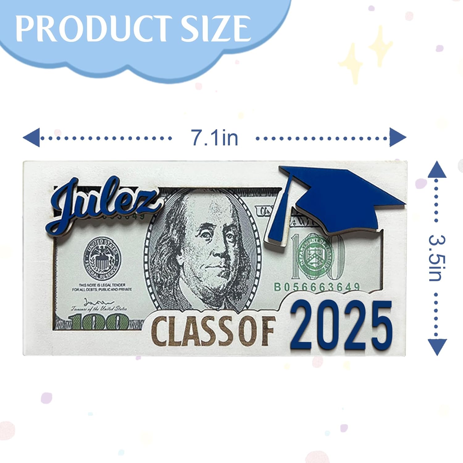 Personalized Graduation Money Holder 2025, Custom Name Wooden Graduation Card Box Cash Holder, Class of 2025 Graduation Gifts Dark wood color
Personalized Graduation Money Holder 2025, Custom Name Wooden Graduation Card Box Cash Holder, Class of 2025 Graduation Gifts Dark wood color