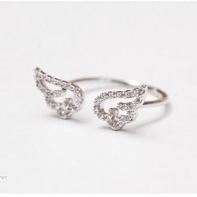 Silver Color Angel Wings Ring Adjustable Micro Pave Zircon Joint Rings For Women Fashion Opening Rings Jewelry Female Lover Gift Resizable
Silver Color Angel Wings Ring Adjustable Micro Pave Zircon Joint Rings For Women Fashion Opening Rings Jewelry Female Lover Gift Resizable