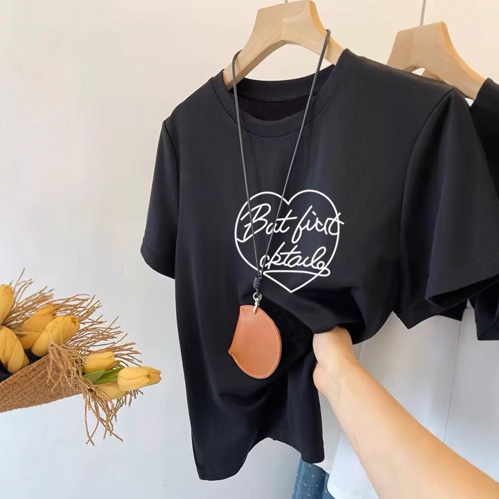 Shoulder pure cotton round neck short-sleeved t-shirt women s fashion versatile foreign style loose casual white top bottoming shirt summer S
Shoulder pure cotton round neck short-sleeved t-shirt women s fashion versatile foreign style loose casual white top bottoming shirt summer S