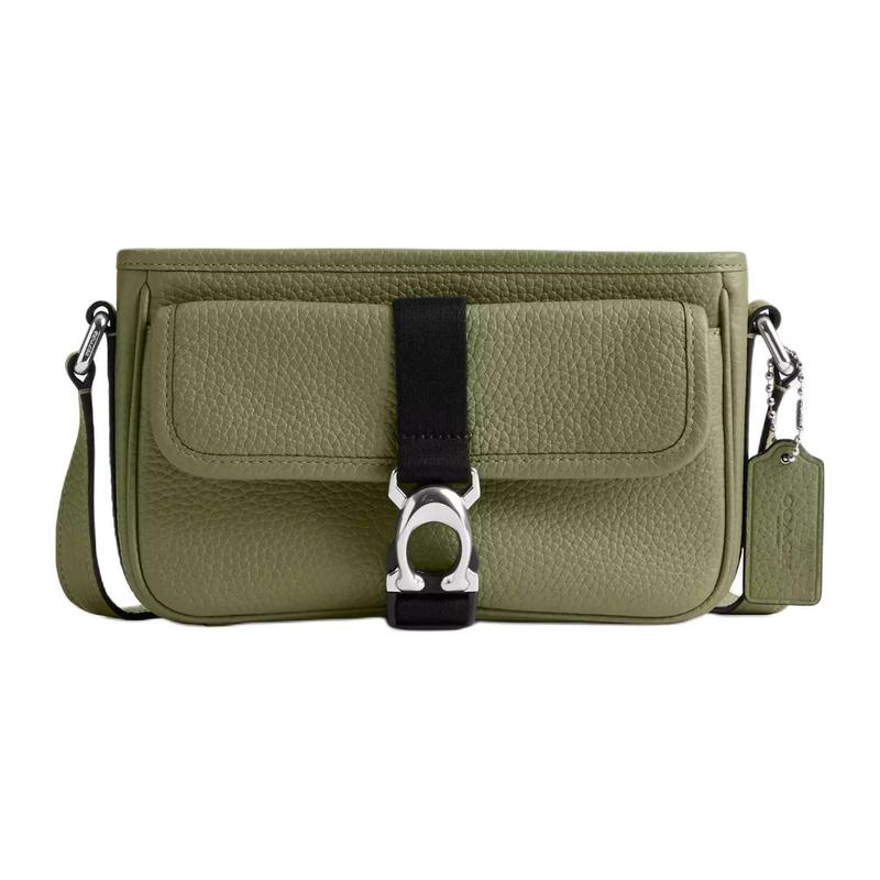 COACH Beck 21 solid color embossed nameplate zipper closure cow leather envelope bag shoulder crossbody bag small size men s moss green зелений
COACH Beck 21 solid color embossed nameplate zipper closure cow leather envelope bag shoulder crossbody bag small size men s moss green зелений