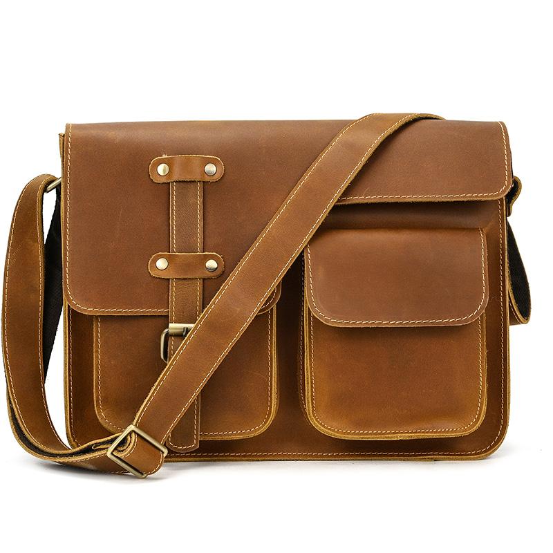 Vintage Style Leather Shoulder Bag Crossbody Men Bags Genuine Leather Sling Bag Cow Leather Small Bags One Shoulder Bag For Male світло-коричневого кольору
Vintage Style Leather Shoulder Bag Crossbody Men Bags Genuine Leather Sling Bag Cow Leather Small Bags One Shoulder Bag For Male світло-коричневого кольору