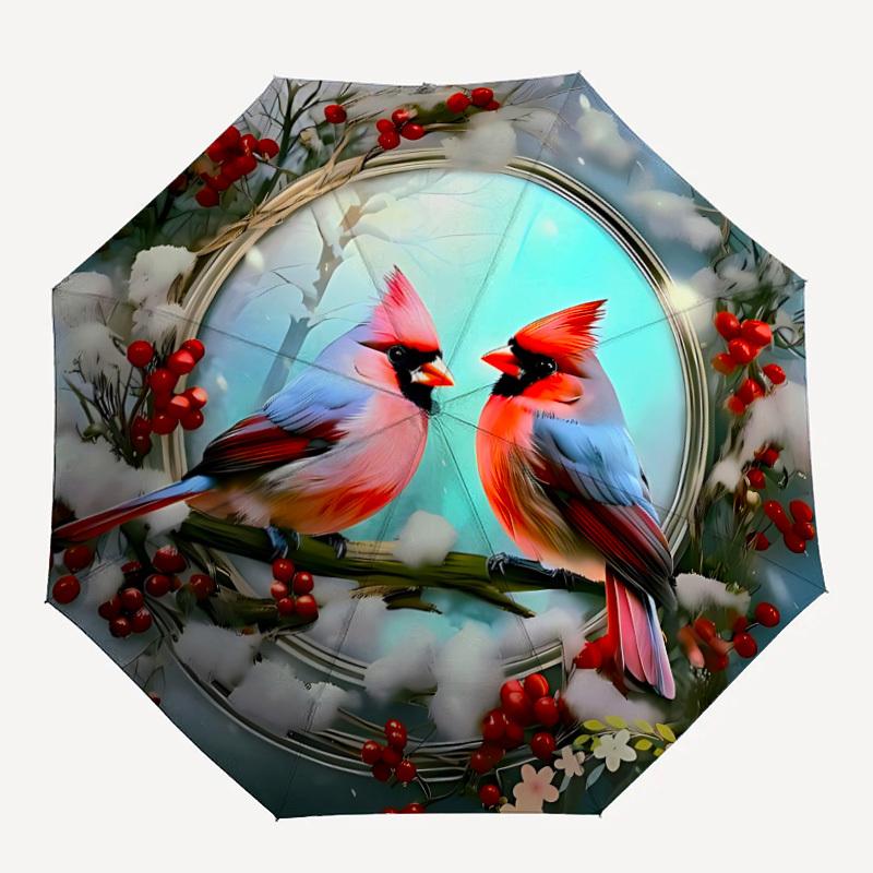1pc Winter Cardinals Automatic Folding Umbrella - Portable Collapsible 8-Rib Umbrella for All Seasons yy251119211
1pc Winter Cardinals Automatic Folding Umbrella - Portable Collapsible 8-Rib Umbrella for All Seasons yy251119211