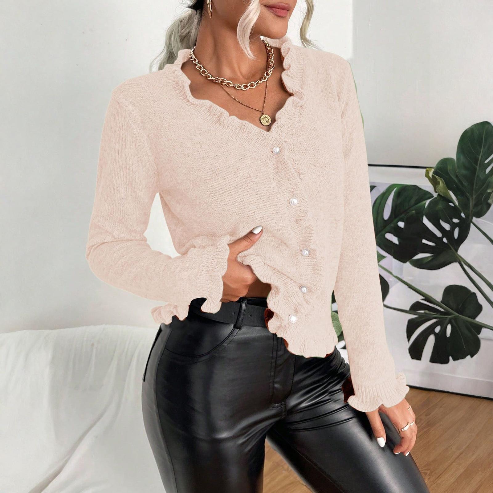 Женский модный свободный удобный кардиган свитер с рубчатой вязкой по краю L розовый
Женский модный свободный удобный кардиган свитер с рубчатой вязкой по краю L розовый