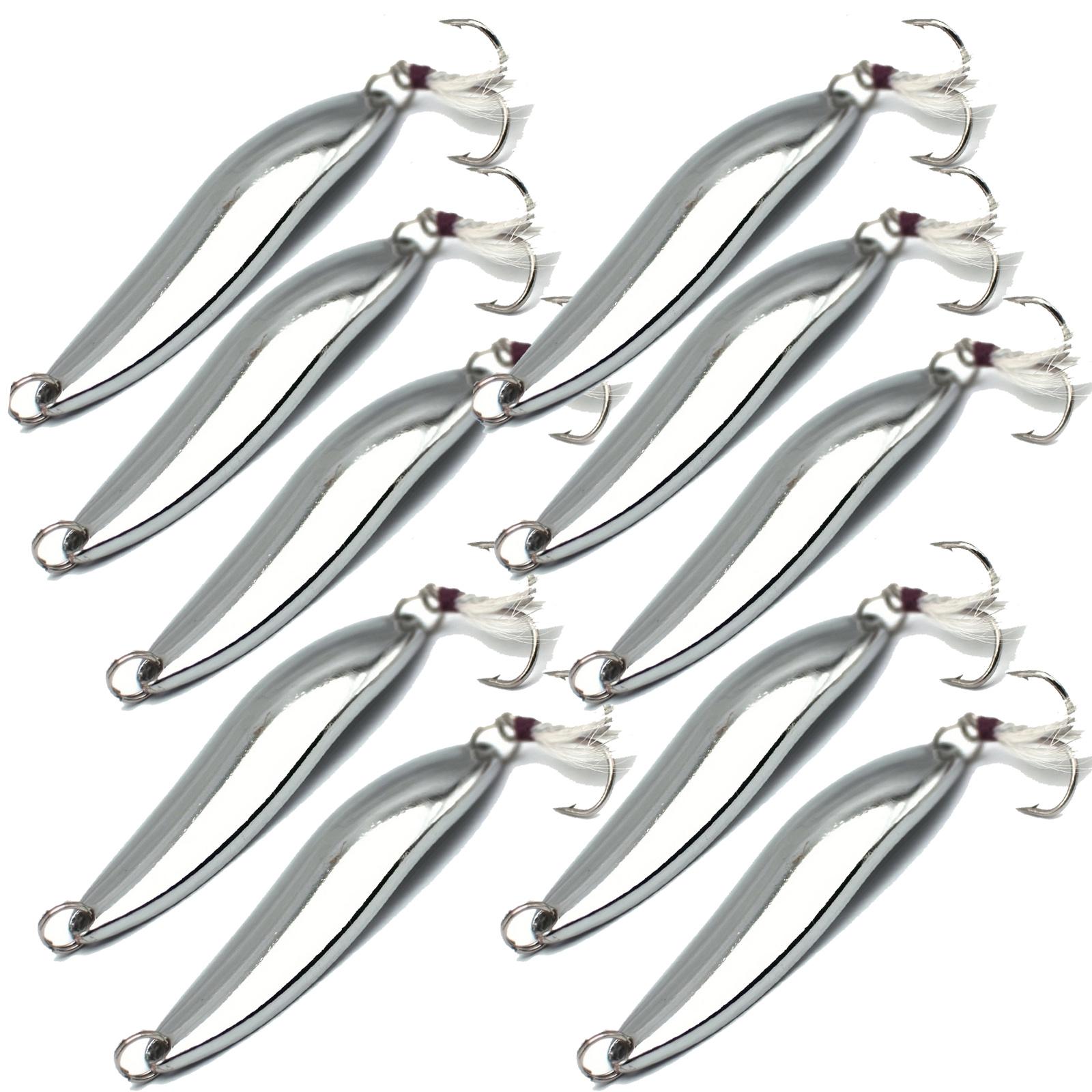 10pcs Metal Spoons Fishing Lures 5g-20g Jig Spoon Winter Spinners For Deep Water Octopus Jigging Hard Ice Bait Bass Treble Hook 260319 40mm срібний
10pcs Metal Spoons Fishing Lures 5g-20g Jig Spoon Winter Spinners For Deep Water Octopus Jigging Hard Ice Bait Bass Treble Hook 260319 40mm срібний