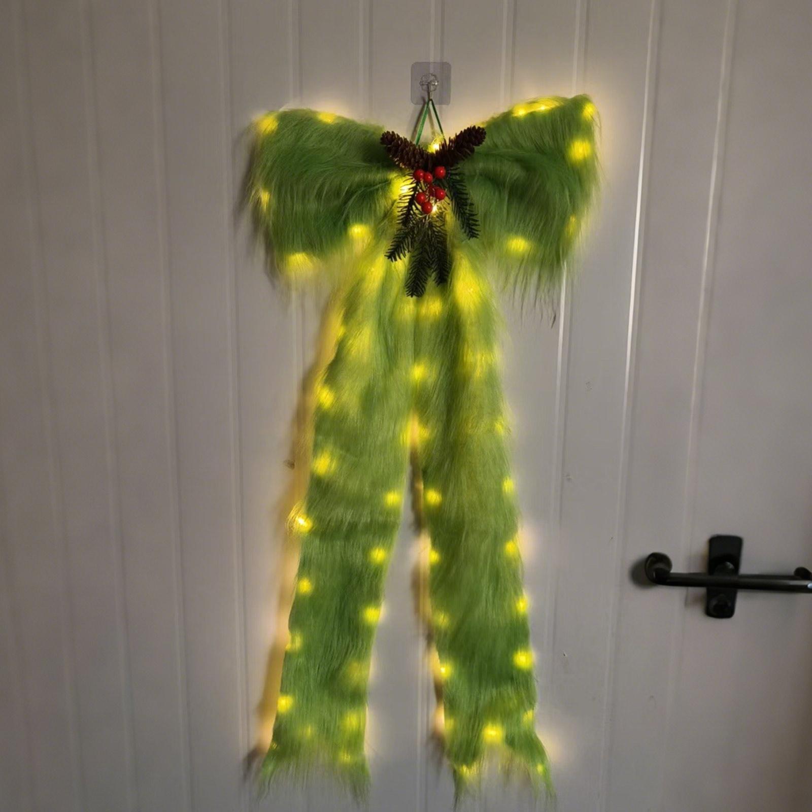 Plush Faux Fur Christmas Tree Topper Bow with Decorative Berries and Hanging Ribbon for Holiday Home Decor One Size зелений
Plush Faux Fur Christmas Tree Topper Bow with Decorative Berries and Hanging Ribbon for Holiday Home Decor One Size зелений