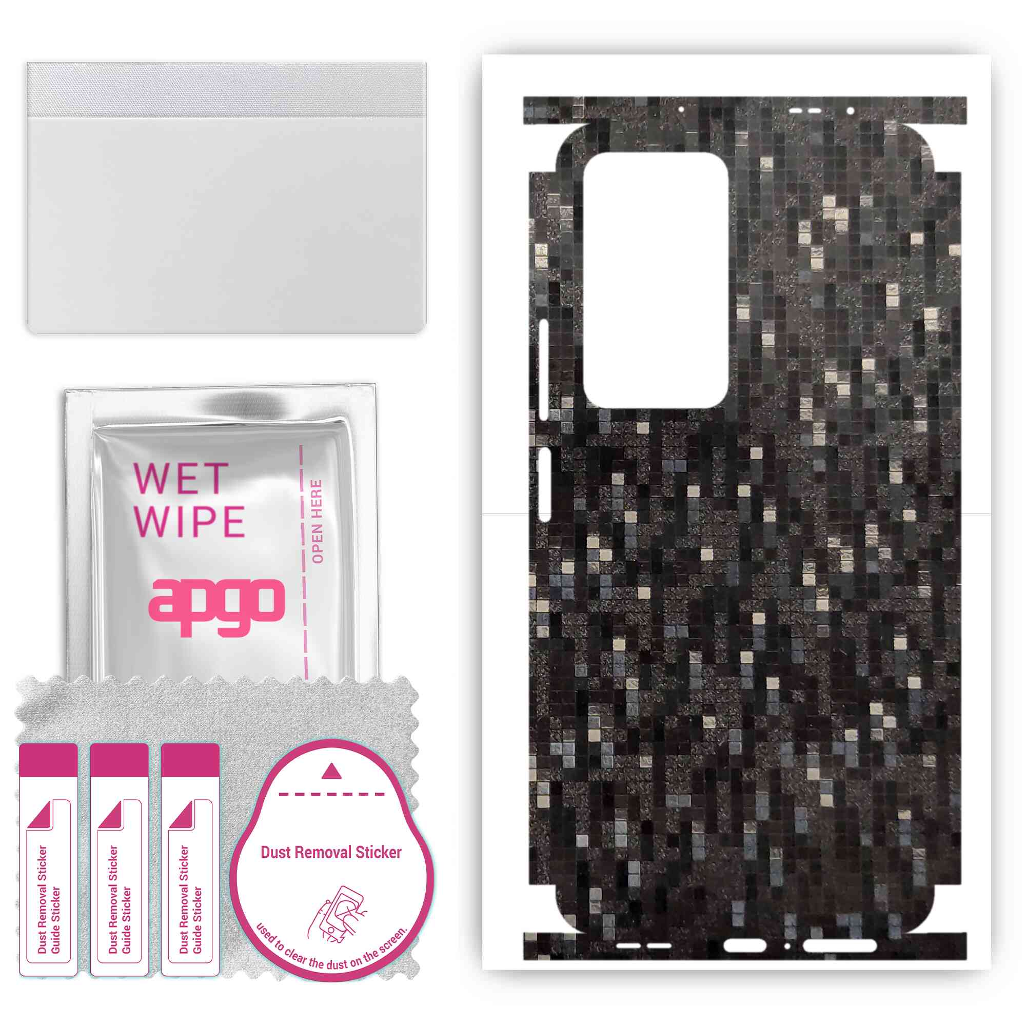 Apgo Protective Skin Sticker for the back+sides compatible with Xiaomi Poco F4, Full Wrap Film, Foil, Vinyl - Pattern Carbon Black Pixel
Apgo Protective Skin Sticker for the back+sides compatible with Xiaomi Poco F4, Full Wrap Film, Foil, Vinyl - Pattern Carbon Black Pixel