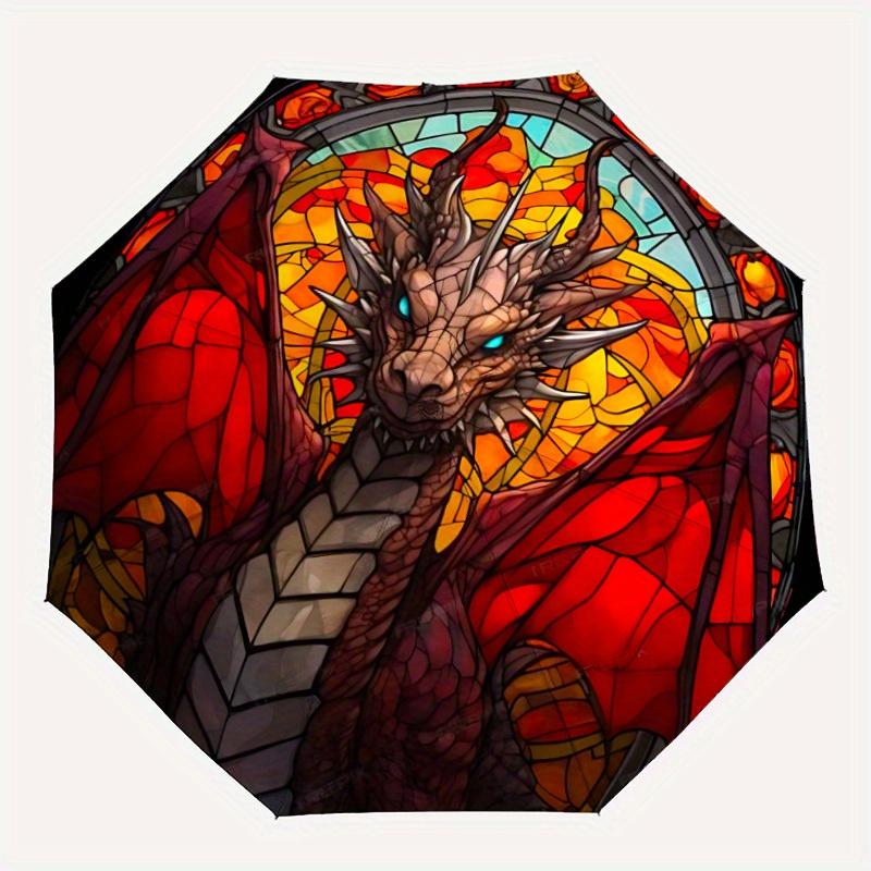 1pc Stained Glass Dragon Automatic Open/close Umbrella, 8-Rib sturdy structure, Portable Travel Umbrella, Parties, Everyday Use, Outdoor Acc
1pc Stained Glass Dragon Automatic Open/close Umbrella, 8-Rib sturdy structure, Portable Travel Umbrella, Parties, Everyday Use, Outdoor Acc