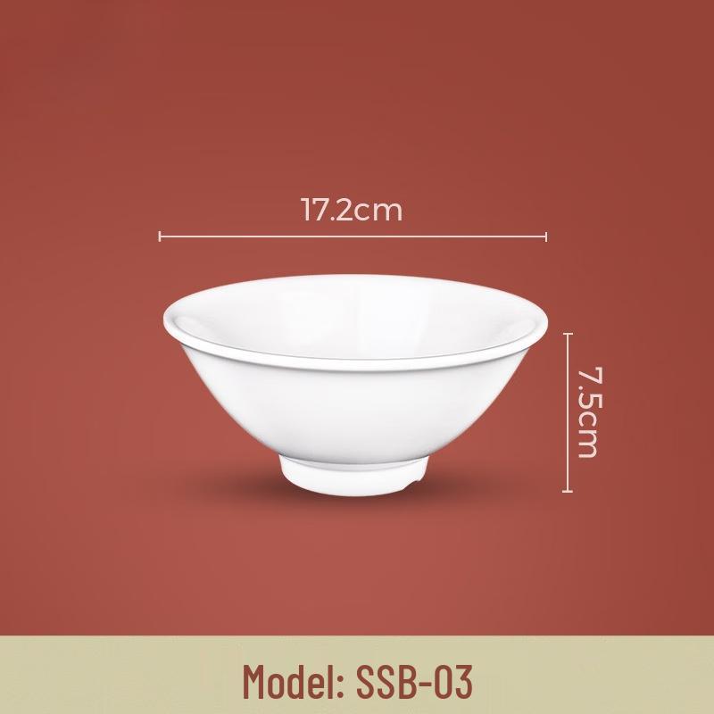 6.7-inch White Imitation Porcelain Round Soup Bowl
6.7-inch White Imitation Porcelain Round Soup Bowl