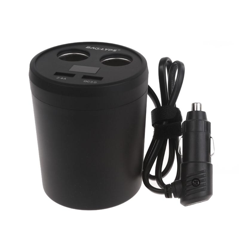 Cup-shaped Cigarette Lighter Plug Splitter QC3.0 Double USB Charging Port Car Charger Adapter for 12-24V Car Trucks 1
Cup-shaped Cigarette Lighter Plug Splitter QC3.0 Double USB Charging Port Car Charger Adapter for 12-24V Car Trucks 1
