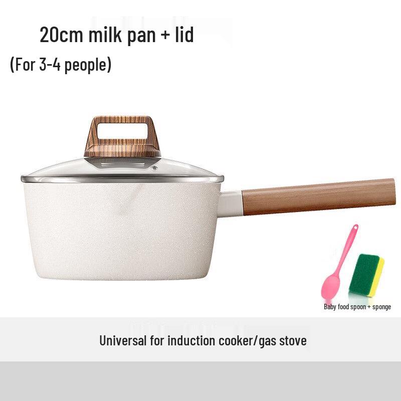 Wutuo 20CM White Nonstick Milk Pot with Lid
Wutuo 20CM White Nonstick Milk Pot with Lid