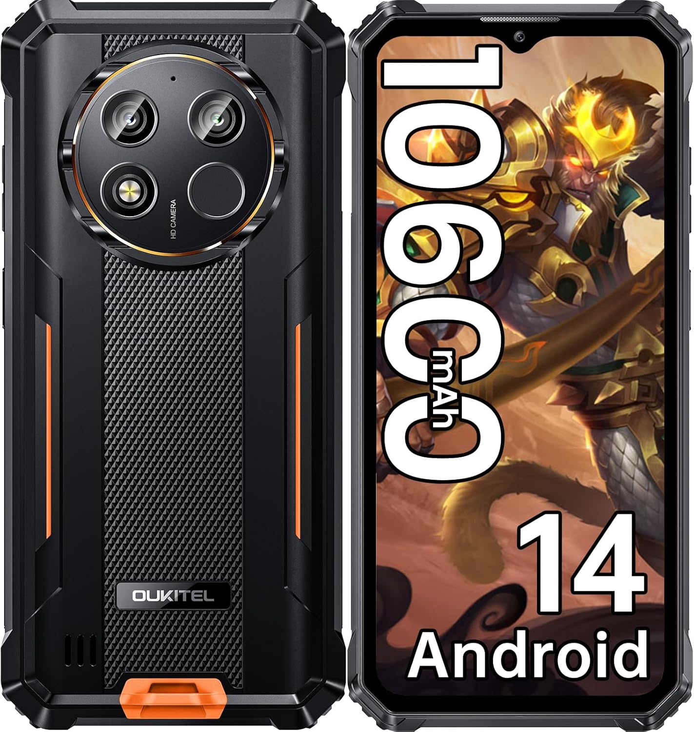 Міцний мобільний телефон Oukitel WP28E, 6,52-дюймовий HD+ дисплей, смартфон на 10600 мАг, 8 ГБ + 64 ГБ, IP68 та IP69K та MIL-STD-810H, Задня камера 13 МП помаранчевий
Міцний мобільний телефон Oukitel WP28E, 6,52-дюймовий HD+ дисплей, смартфон на 10600 мАг, 8 ГБ + 64 ГБ, IP68 та IP69K та MIL-STD-810H, Задня камера 13 МП помаранчевий