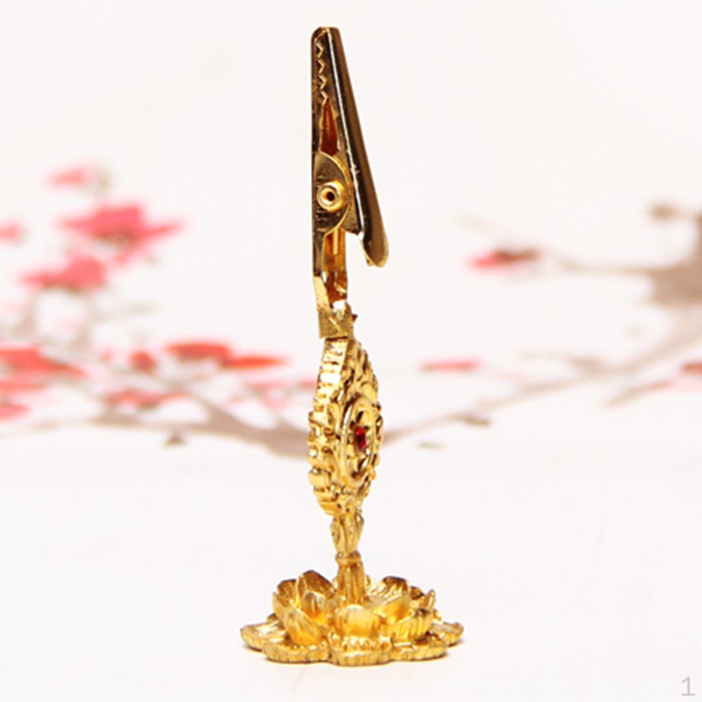 Religious Brass Clip Holder w/ Flower Coil Stick
Religious Brass Clip Holder w/ Flower Coil Stick