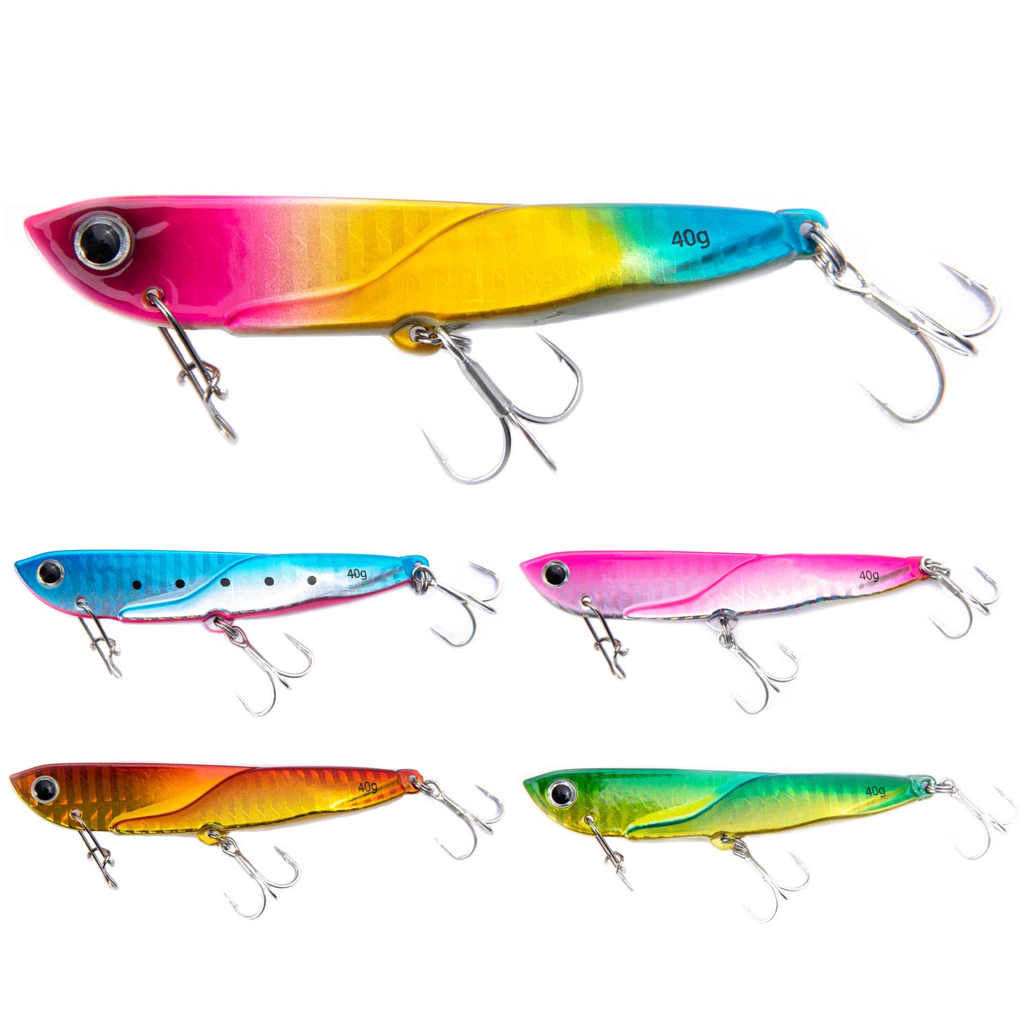 Seiran Lure Metal Jig Set for Sea and Bluefish Fishing Metal Vibe Lure for Surf and Fishing Flounder, Bass, (20g, 30g, 40g) -
Seiran Lure Metal Jig Set for Sea and Bluefish Fishing Metal Vibe Lure for Surf and Fishing Flounder, Bass, (20g, 30g, 40g) -