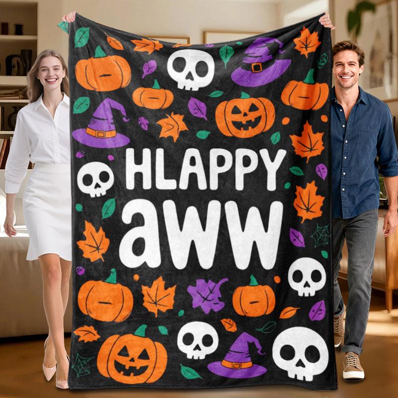 1 piece Halloween-themed black flannel blanket with orange pumpkins, skulls, and witches hats, soft for sofa, bed, office, all- 70x100cm
1 piece Halloween-themed black flannel blanket with orange pumpkins, skulls, and witches hats, soft for sofa, bed, office, all- 70x100cm