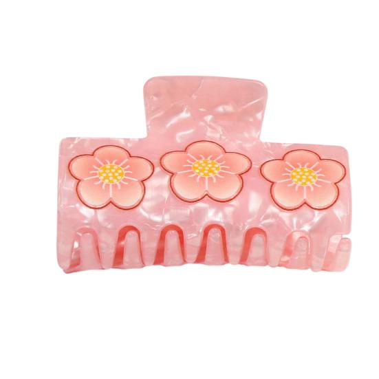 Hair Claw Strong Grip Hair Clip Ice-Clear Acetic Acid Material Floral Pattern Pearlescent Back Head Hair Claw Half-Tied Hair Accessory
Hair Claw Strong Grip Hair Clip Ice-Clear Acetic Acid Material Floral Pattern Pearlescent Back Head Hair Claw Half-Tied Hair Accessory