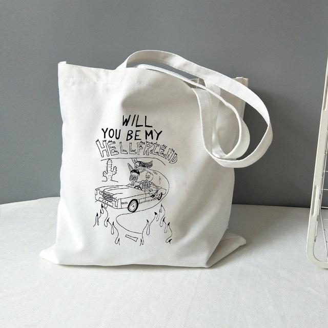 Женская холщовая сумка Goth Dark с эстетическим принтом, эко многоразовая складная сумка на плечо Harajuku Tote
Женская холщовая сумка Goth Dark с эстетическим принтом, эко многоразовая складная сумка на плечо Harajuku Tote