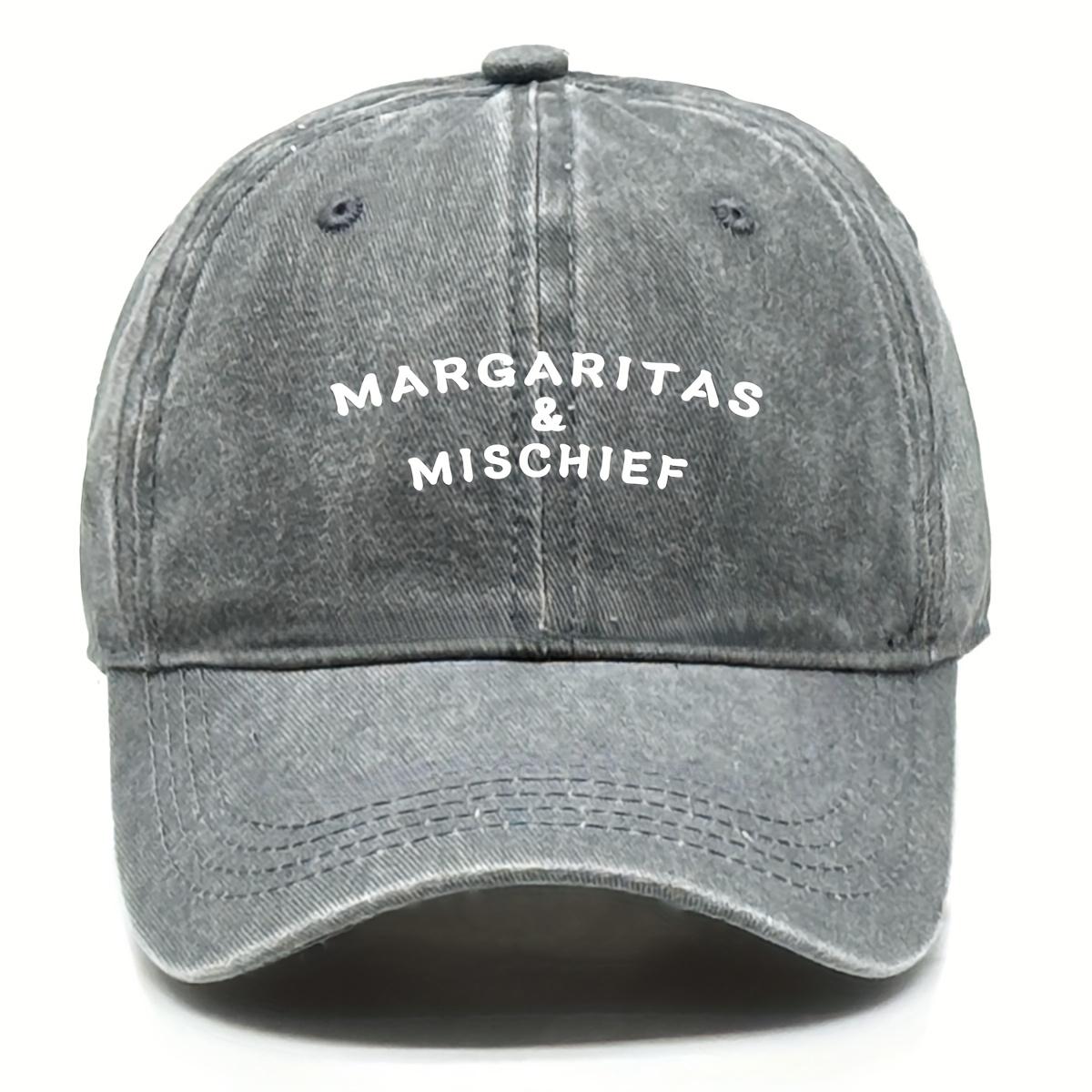 Шляпа с тиснением Винтажный стираный вид Бейсболка с принтом MARGARITAS MISCHIEF 100 Легкая забавная шляпа Машинная стирка One Size
Шляпа с тиснением Винтажный стираный вид Бейсболка с принтом MARGARITAS MISCHIEF 100 Легкая забавная шляпа Машинная стирка One Size