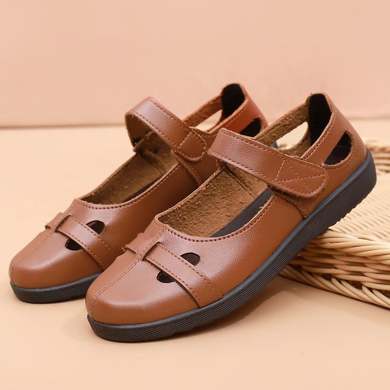 Сандалии Летние дышащие и удобные женские кожаные туфли Одиночные туфли 41 жёлтый
Сандалии Летние дышащие и удобные женские кожаные туфли Одиночные туфли 41 жёлтый